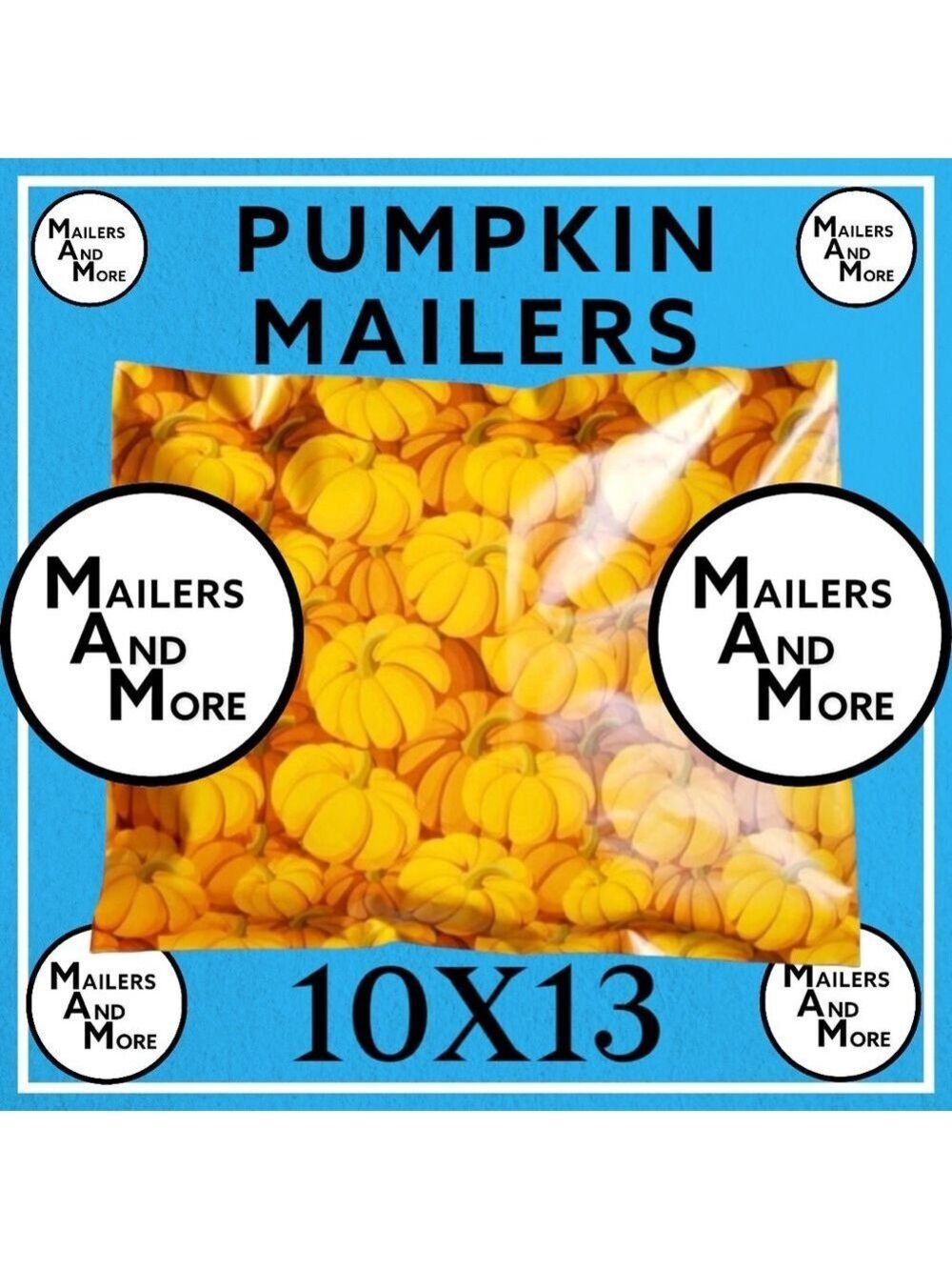 25 10X13 Poly Mailers Pumpkin, Shipping Envelopes Bags PRICE IS FIRM Fall - Picture 9 of 11